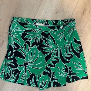 Green and Black Floral Skirt